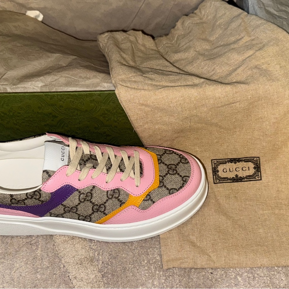 Gucci Pink and Orange Sneakers